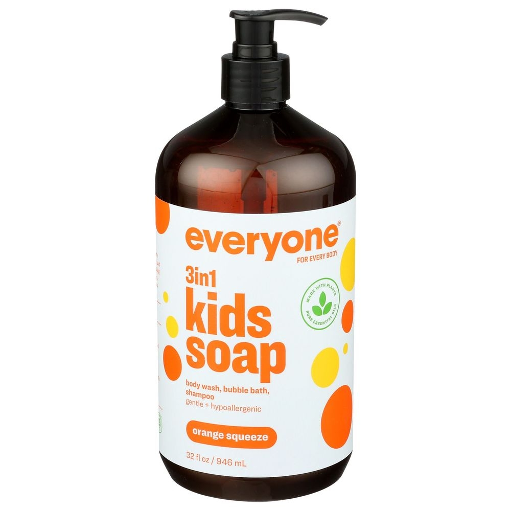 Everyone Orange Squeeze Kids 3 in 1 Soap, 32 Ounce