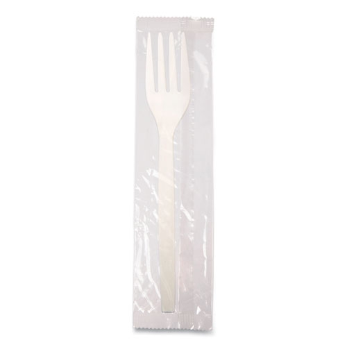 WNA EcoSense Renewable Plant Starch Individually Wrapped Fork, 7 inch -- 750 per case