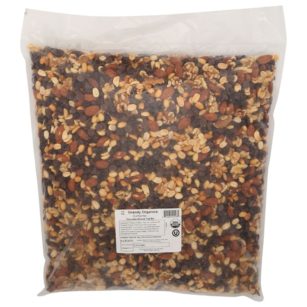 Grandy Organics Dark Chocolate Almond Trail Mix, 10 Pound