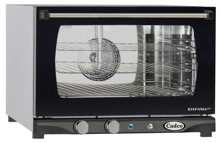 Cadco Line Chef Manual Control Countertop Convection Oven - 3 Half Size Sheet Pan Capacity, 23 5/8 x 16 7/8 x 28 1/8 inch.