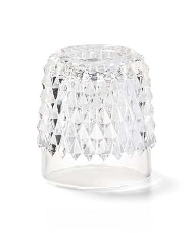 Hollowicks Clear Diamond Point Globe Only, 2 1/2 inch Height.