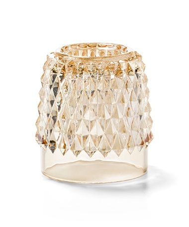 Hollowicks Gold Lustre Diamond Point Globe Only, 2 1/2 inch Height.