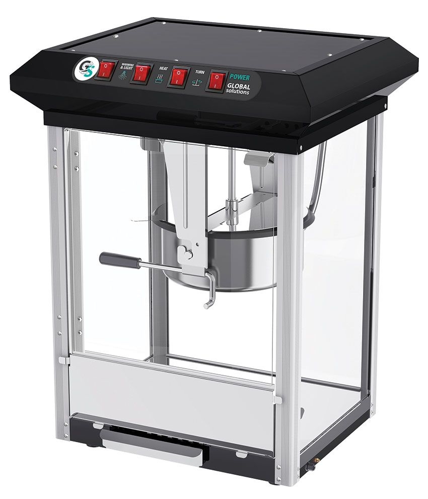 Global Solutions Popcorn Popper, 6 Ounce Capacity