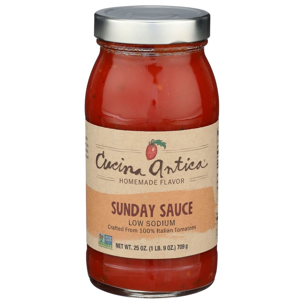 Cucina Antica Low Sodium Sunday Sauce, 25 Ounce -- 12 per case