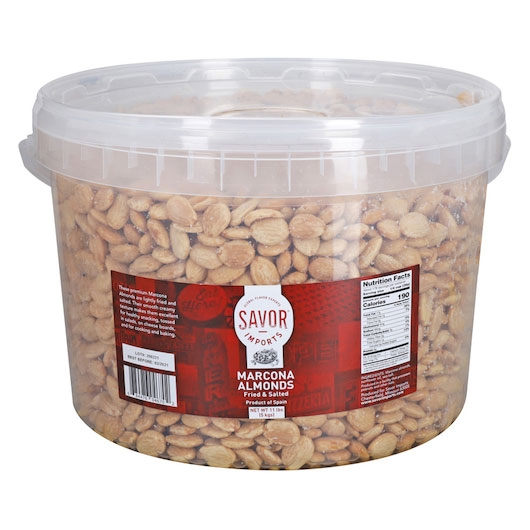 Savor Imports Fried and Salted Marcona Almond, 11 Pound.