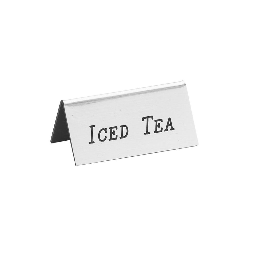 Cal-Mil Silver ICED TEA Beverage Tent, 3 x 1 1/2 inch
