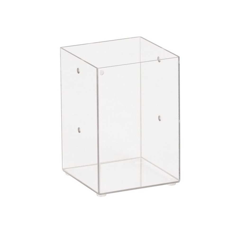 Cal-Mil Classic Clear Acrylic Modular Countertop Straw Holder, 4.25 x 4.25 x 6 inch -- 4 per case