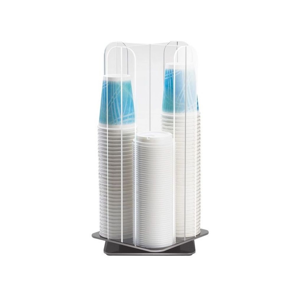 Cal-Mil Acrylic Classic Revolving Cup and Lid Organizer, 8.13 x 8.13 x 18 inch