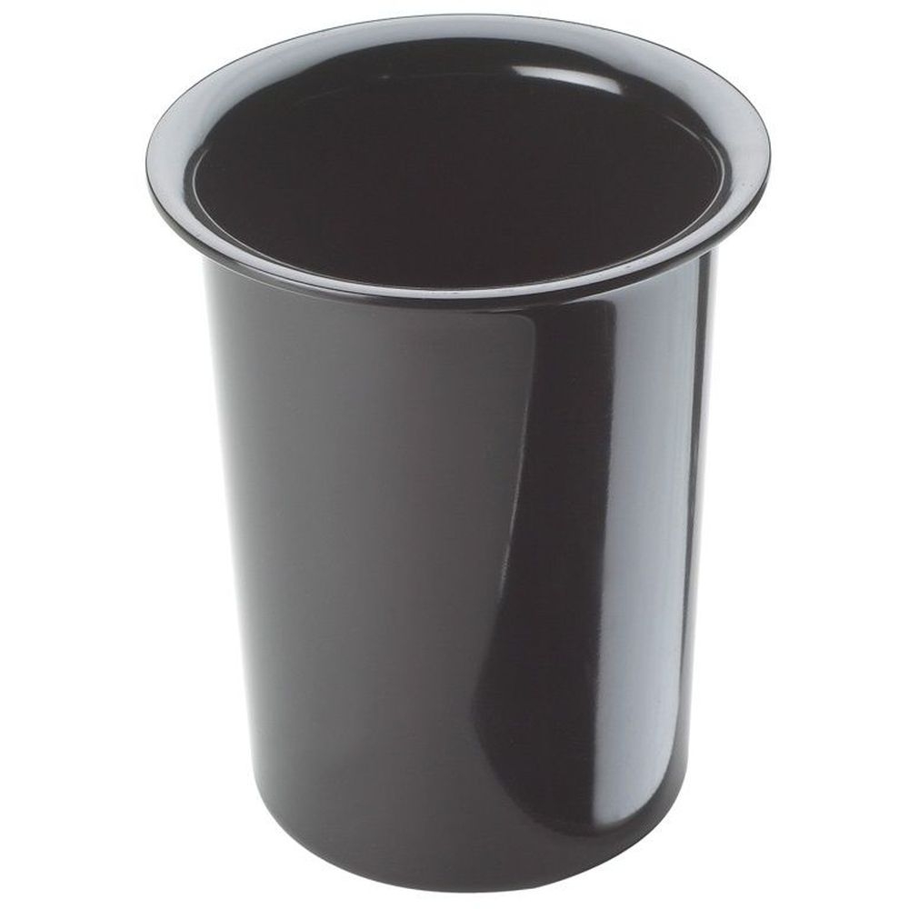 Cal-Mil Black Solid Melamine Cylinder for Flatware or Condiment Display, 4.50 x 4.50 x 5.50 inch