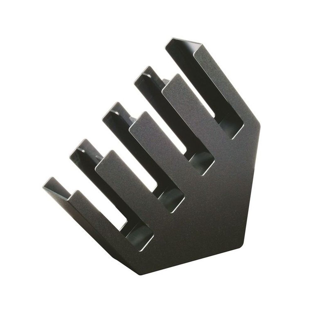 Cal-Mil Black 4 Section Slanted Countertop Cup and Lid Organizer, 4.375 x 19.5 x 19.25 inch