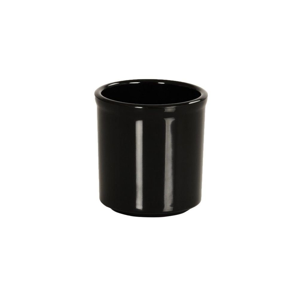 Cal-Mil Black 16 Ounce Round Melamine Condiment Jar, 4 inch Dia x 4.5 inch Height -- 4 per case
