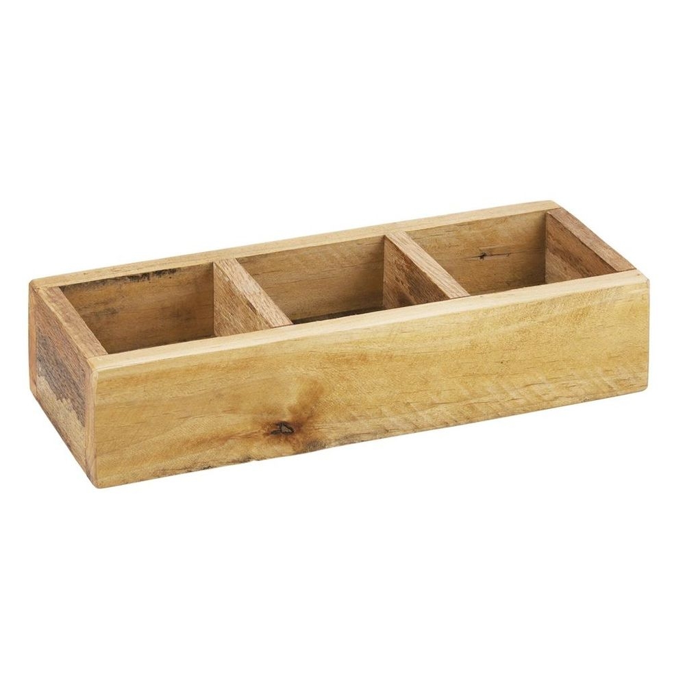 Cal-Mil Madera Three Section Jar Display, 14 x 5.5 x 3 inch