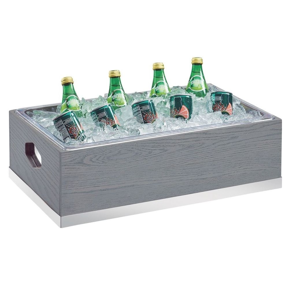 Cal-Mil Oak Ashwood Ice Housing with Clear Pan, 21.25 x 13.25 x 7 inch