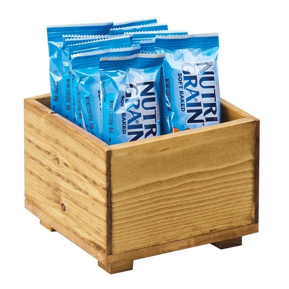 Cal-Mil Madera Stacking Box, 5 x 5 x 3.25 inch