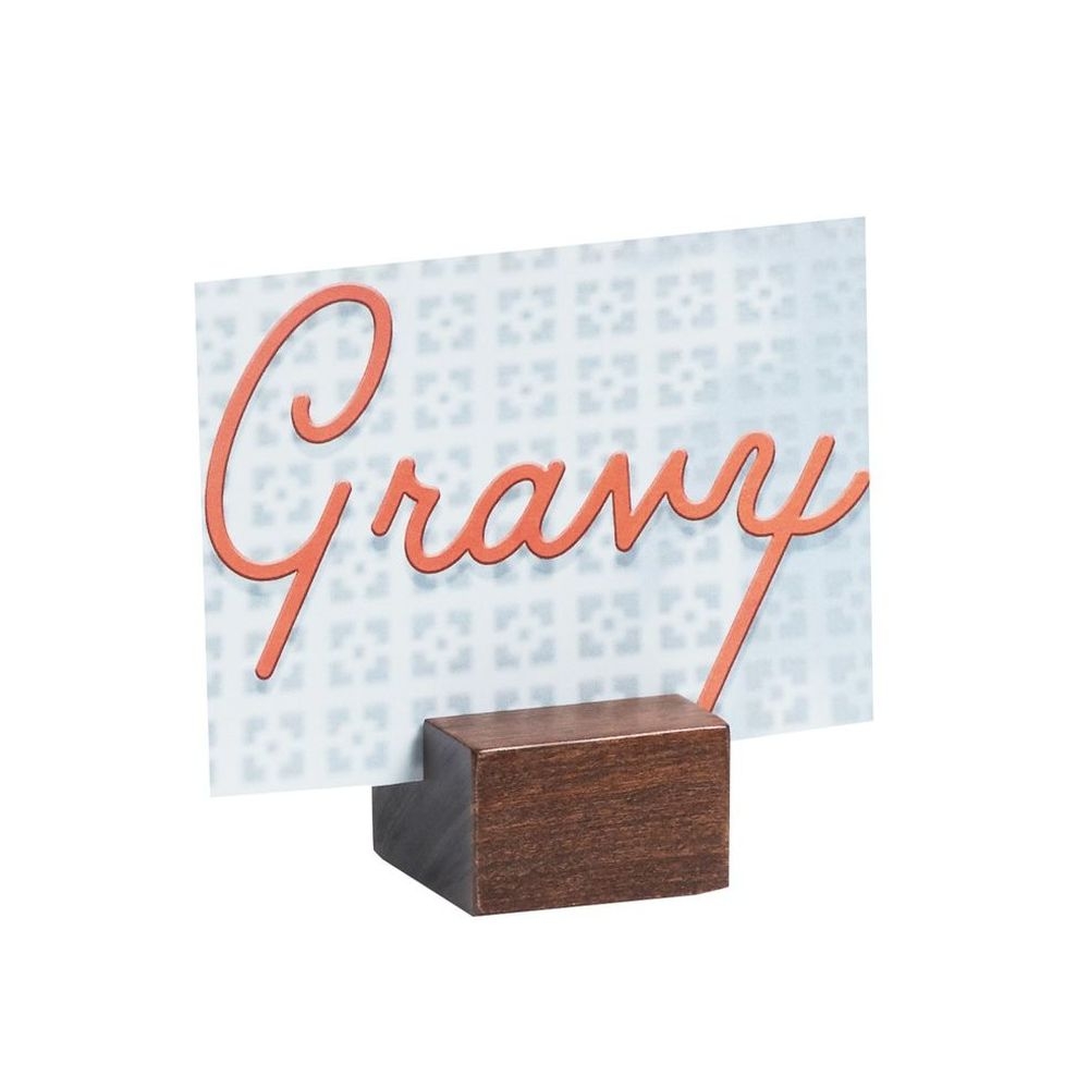 Cal-Mil Mid Century Center Cut Card Holder, 1.75 inch Width x 1.75 inch Depth x 1.125 inch Height