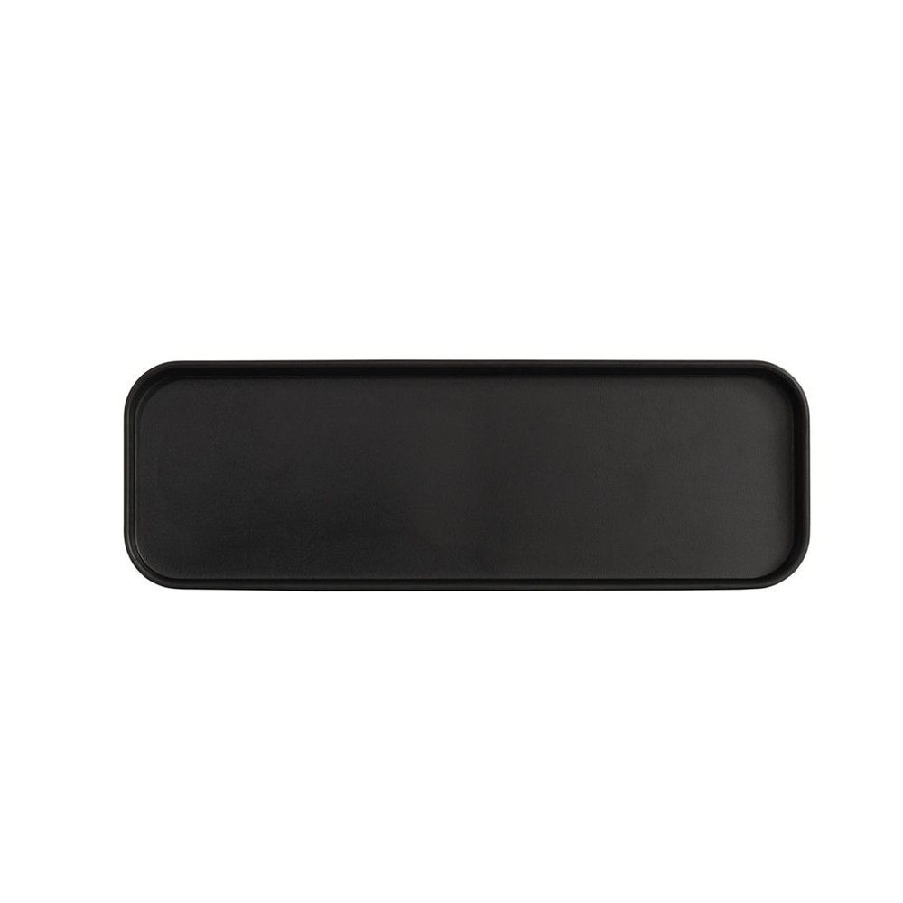 Cal-Mil Hudson Black Melamine Tray, 4 inch Width x 12 inch Depth x 1 inch Height -- 6 per case