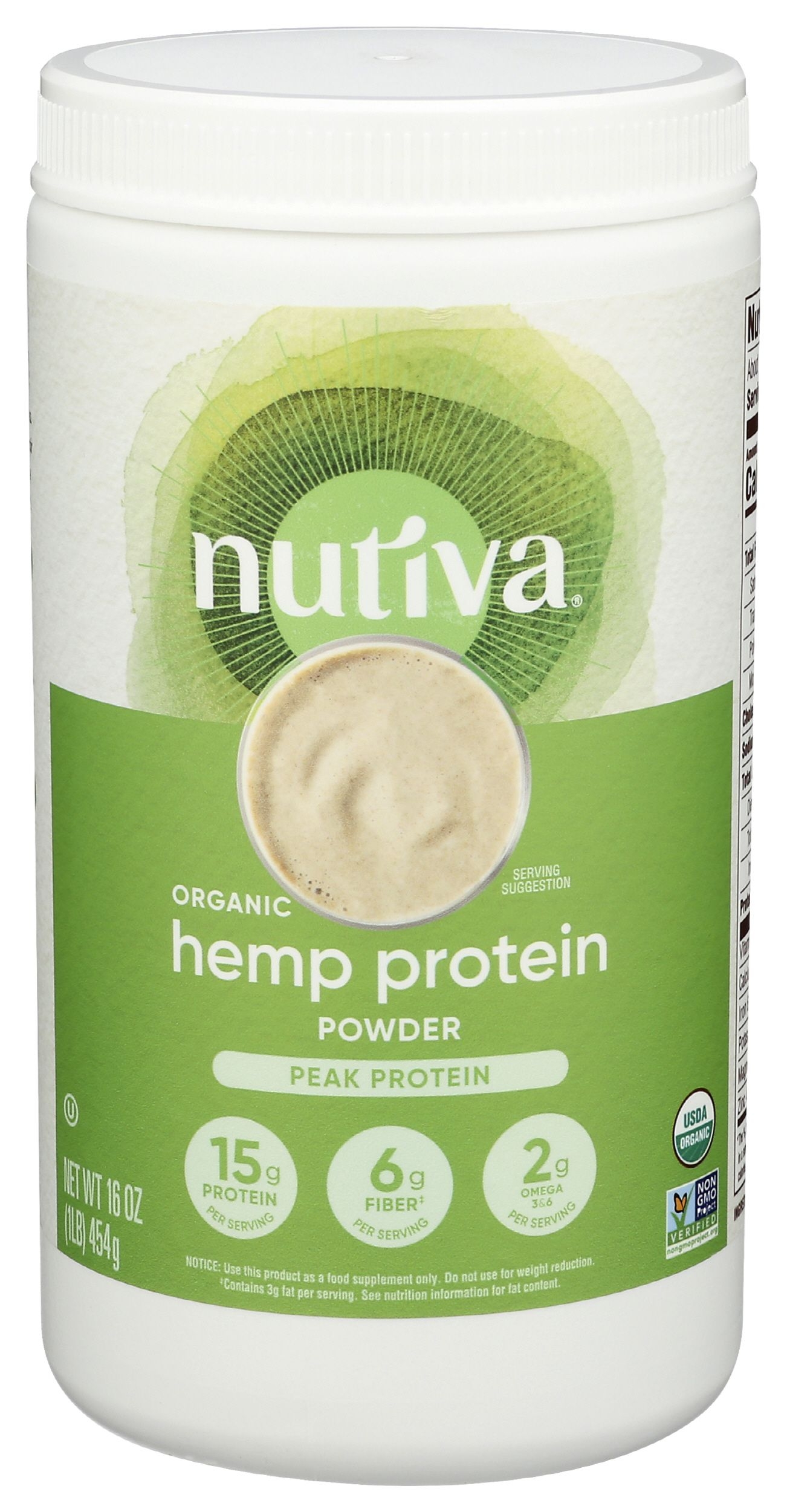 Nutiva Organic Cold Processed Hemp Seed Protein, 16 Ounce