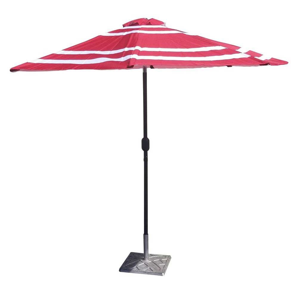 American Maid Red Wide Stripe Umbrella, 9 feet -- 4 per case