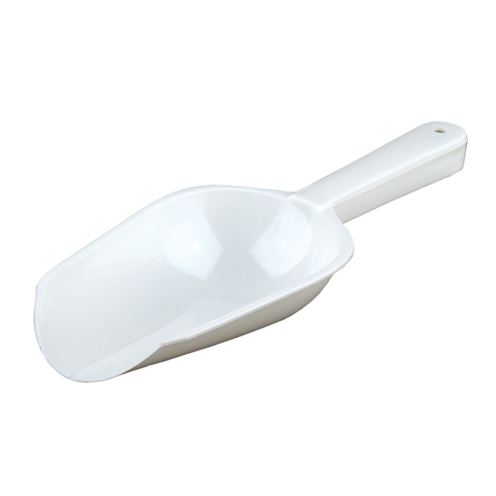 Yoshi Party Tray Plastic White Ice Scoop, 10 inch -- 48 per case.