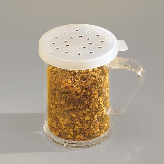 American Metalcraft Lexan Plastic Dredge Shaker with 3 Tops, 4 x 3 x 3 3/4 inch