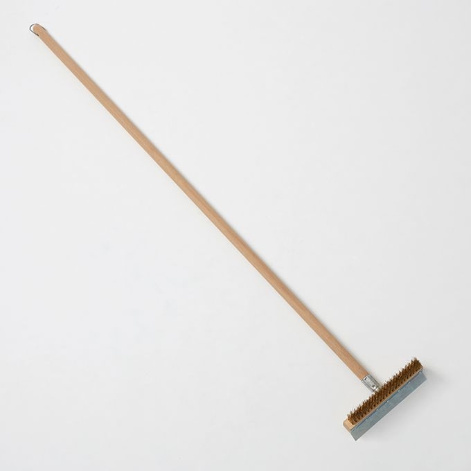 American Metalcraft Complete Pizza Oven Brush with 60 inch Handle and Steel Scraper, 10 x 1 3/4 inch