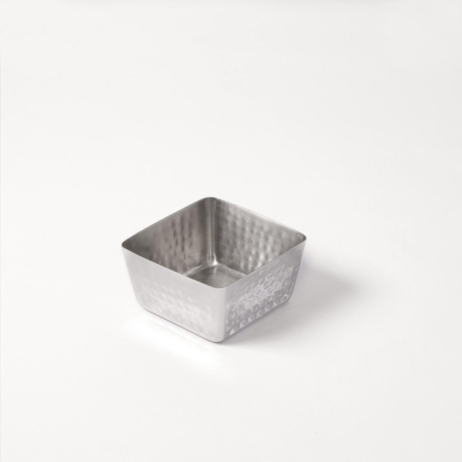American Metalcraft Hammered Stainless Steel Square Bowl, 30 Ounce Capacity