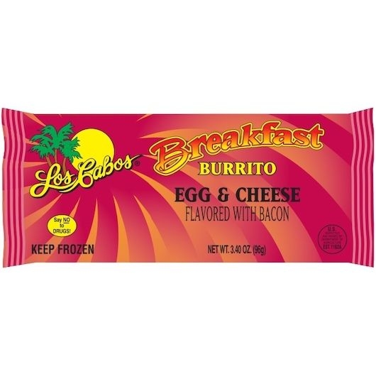 Los Cabos Egg and Cheese Breakfast Burrito, 3.4 Ounce -- 120 per case.