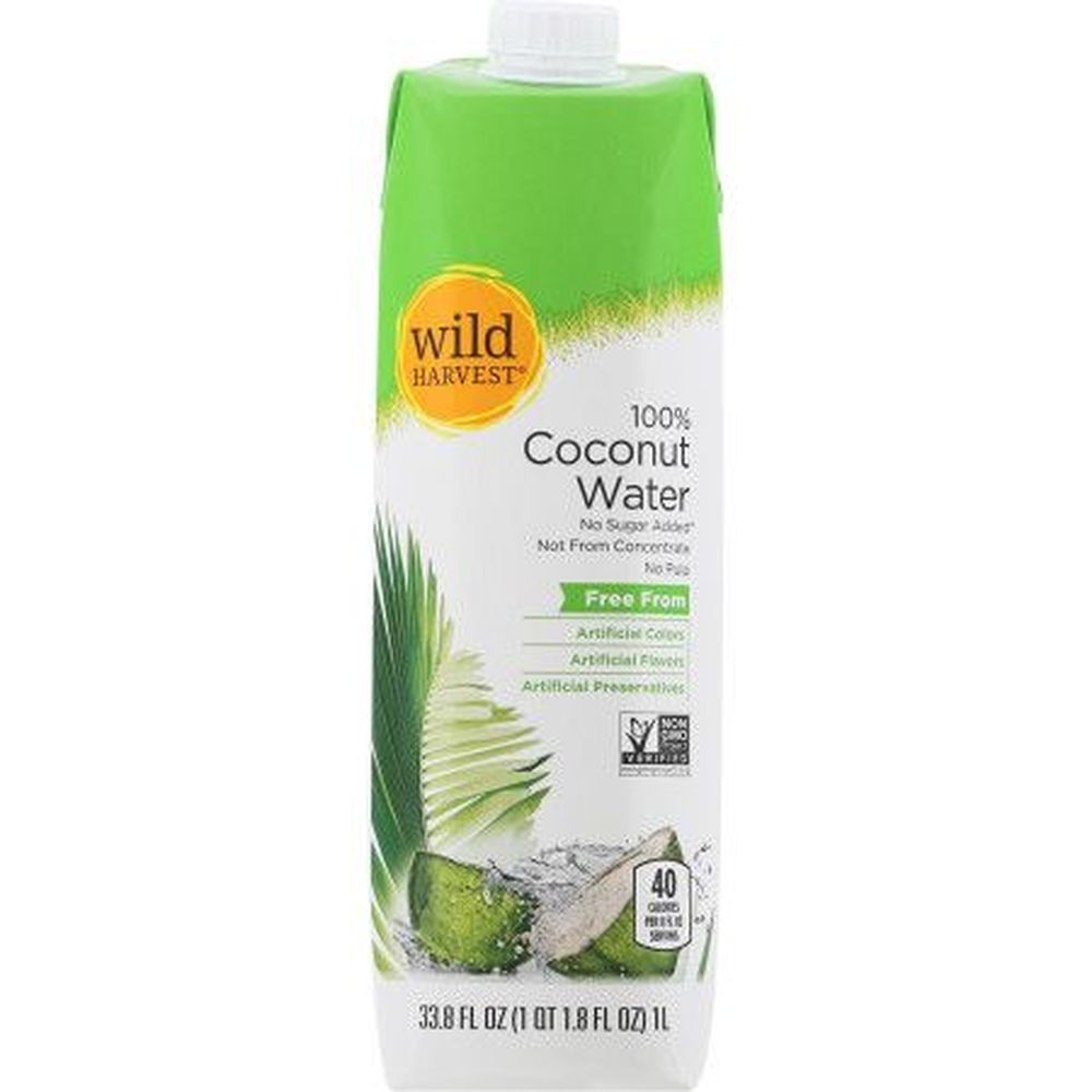 Wild Harvest 100 Percent Coconut Water, 33.8 Fluid Ounce -- 12 per case