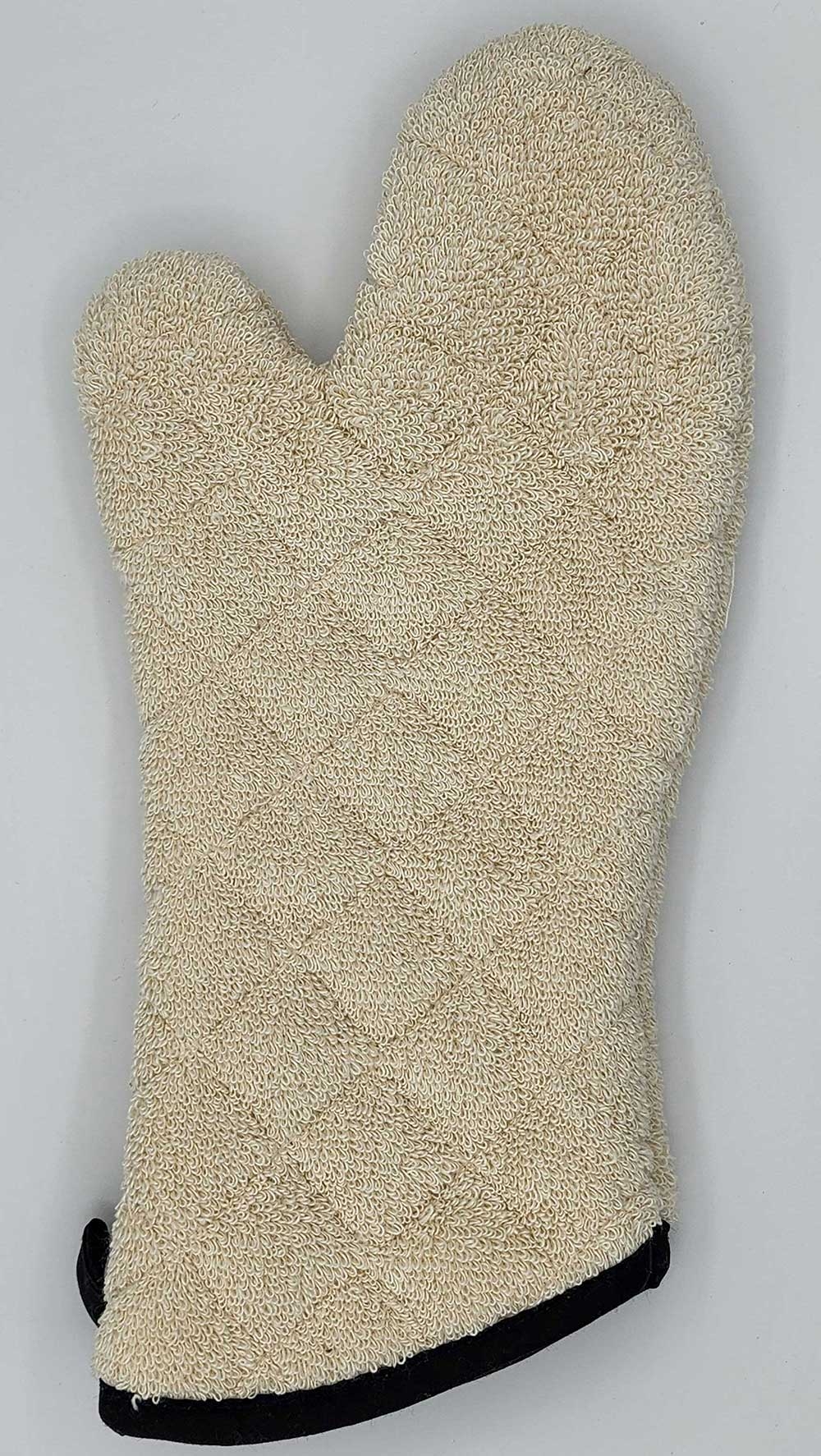 Intedge Tan Terry Washable Oven Mitt, 13 inch 