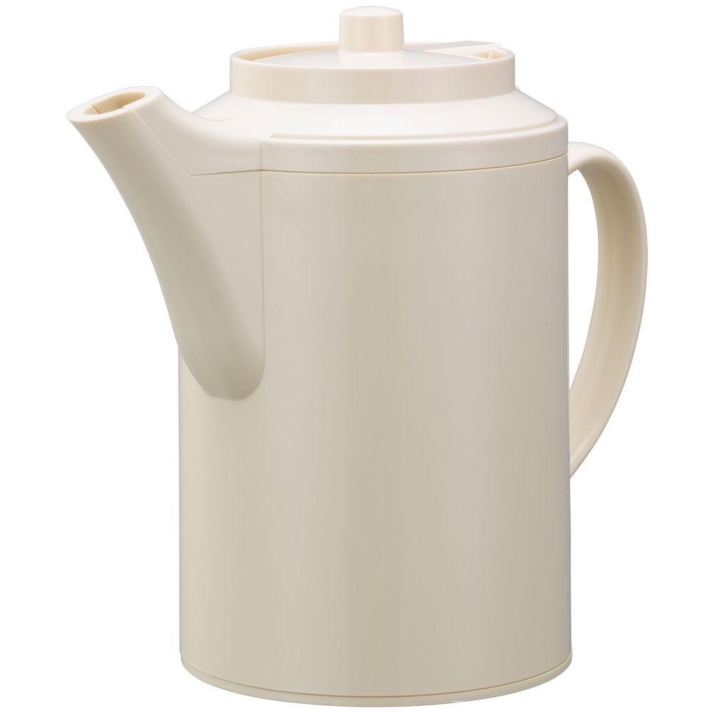 Service Ideas Plastic Almond Double Wall Teapot without Tether, 16 Ounce Capacity