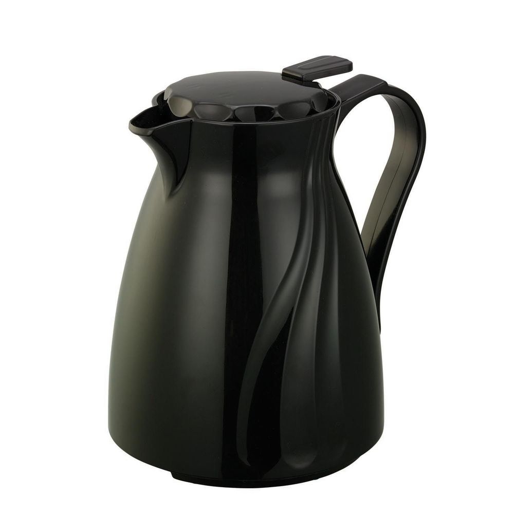 Service Ideas Twist N Serv Black Foam Insulated Carafe with Push Button Lid, 0.6 Liter Capacity