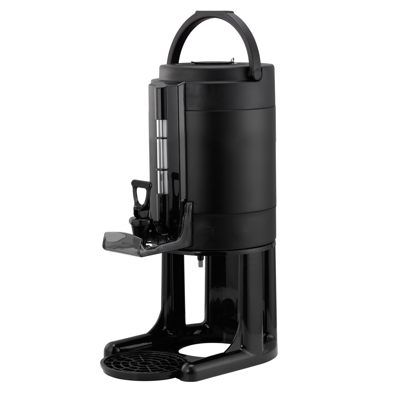 Service Ideas Black Universal Stainless Thermal Vacuum Insulated Dispenser, 1 Gallon Capacity