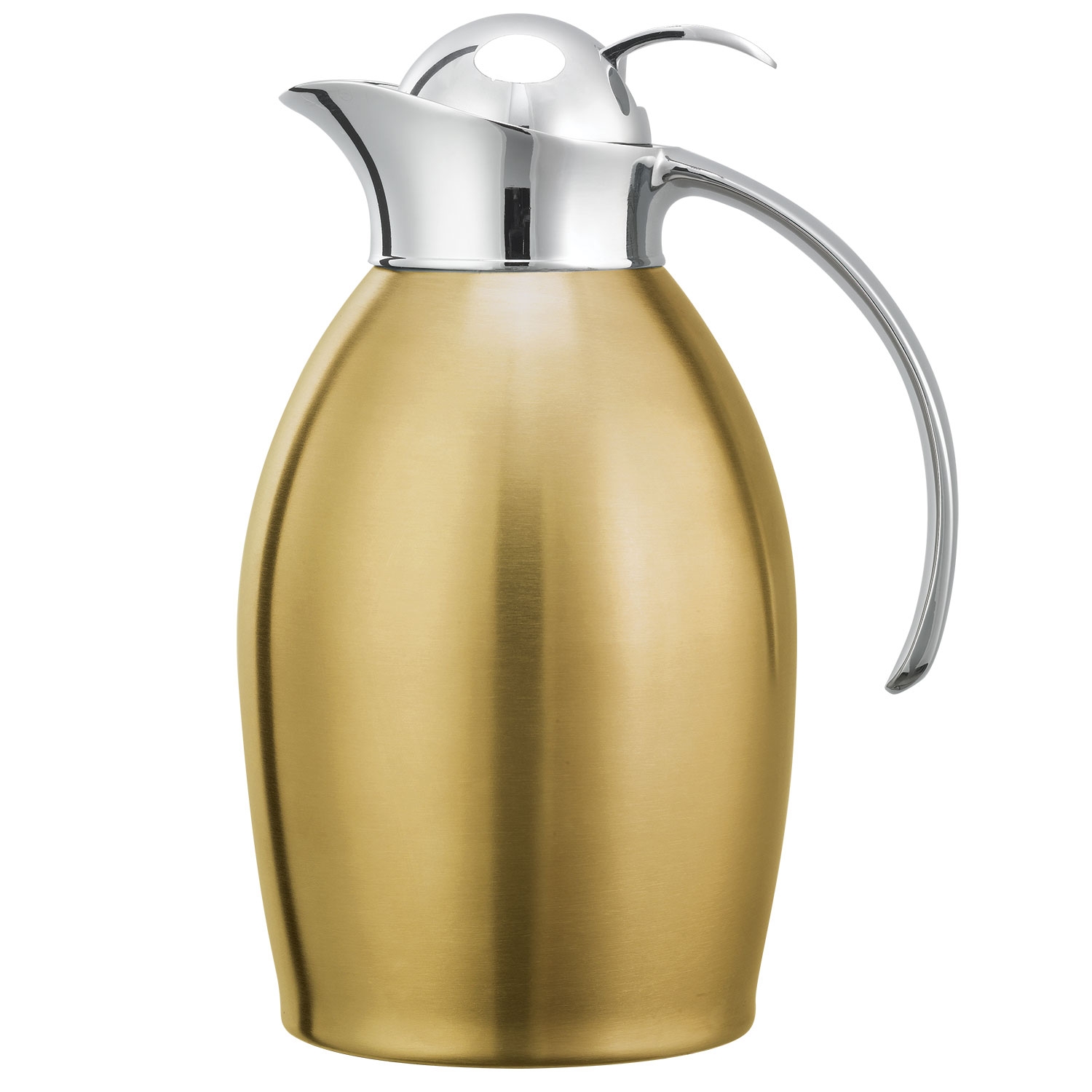 Service Ideas Nicollet Series Vintage Gold Stainless Vacuum Insulated Carafe, 33.8 Ounce Capacity