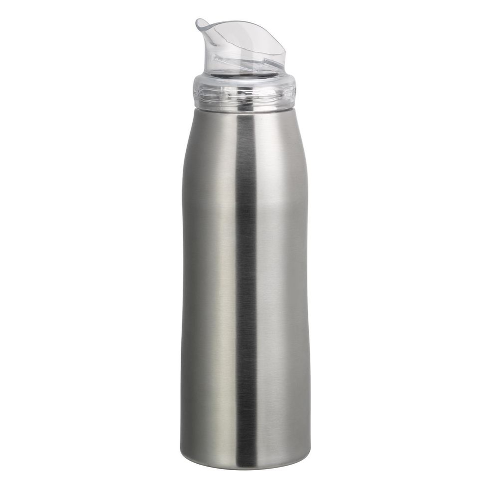 Service Ideas VersaVac Brushed Stainless Finish Vacuum Insulated Bottle with Large Lid, 1 Liter Capacity