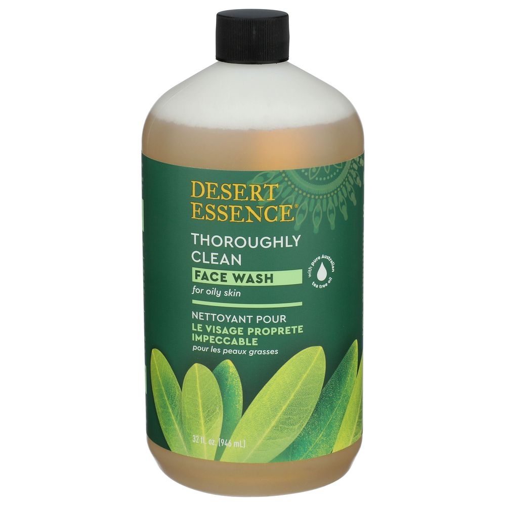 Desert Essence Thoroughly Clean Facial Wash, 32 Fluid Ounce