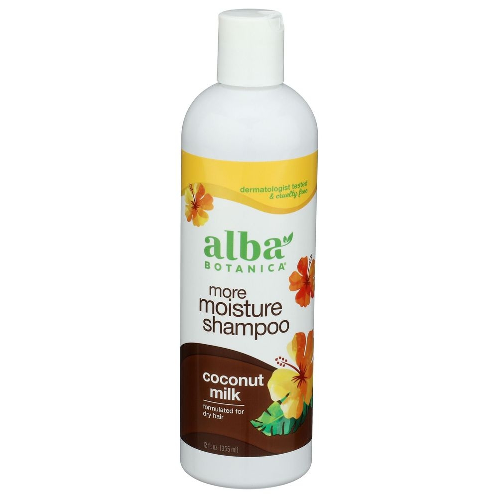 Alba Botanica Coconut Milk More Moisture Shampoo, 12 Ounce