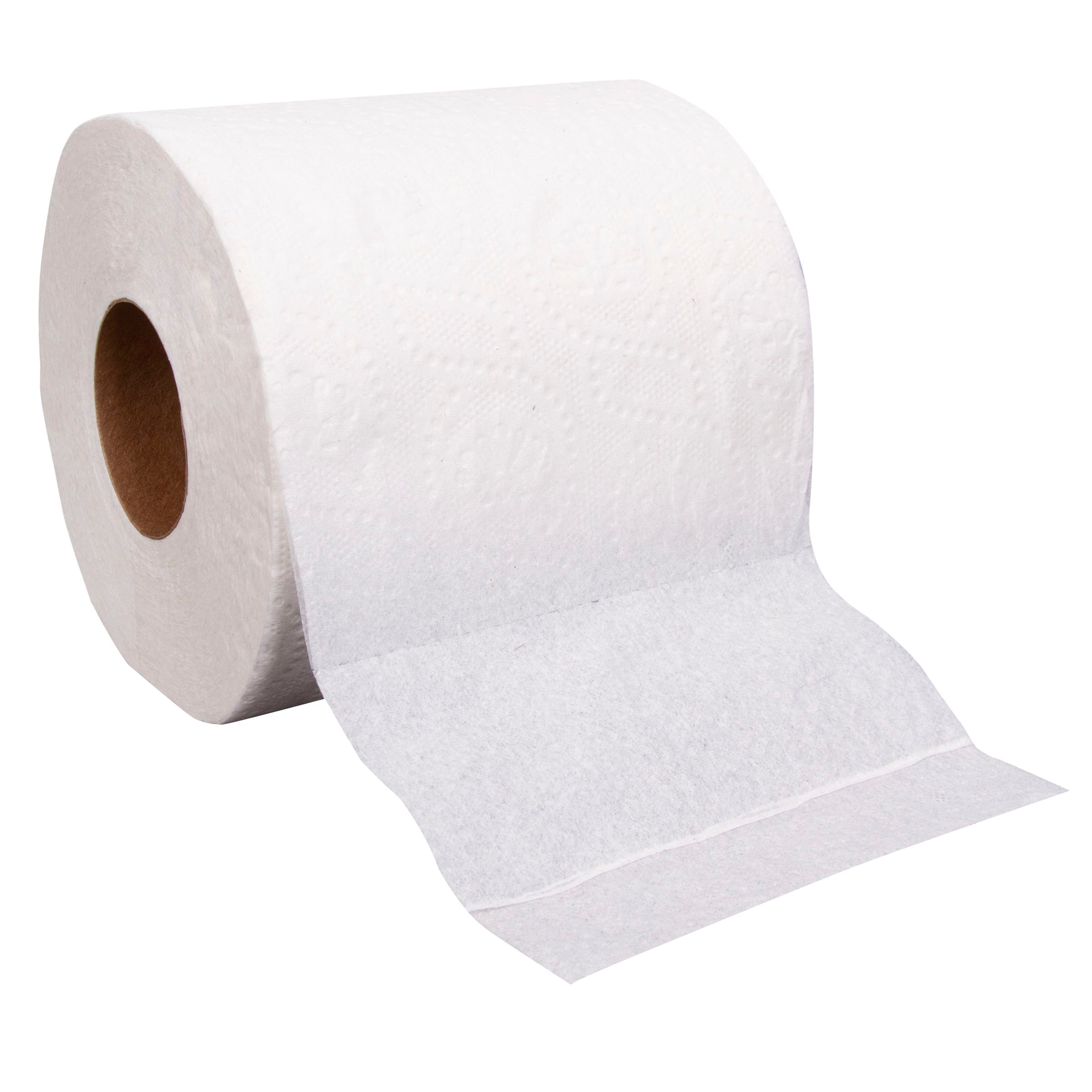 Cascades Right Choice White 2 Ply Paper Toilet Tissue, 4 x 3 inch - 400 sheets per roll -- 96 per case