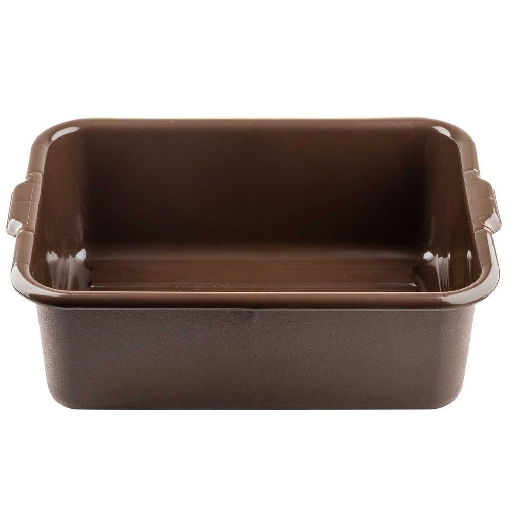 Tablecraft Brown High Density Polypropylene Tote Box, 21.5 x 15.75 x 7 inch -- 12 per case