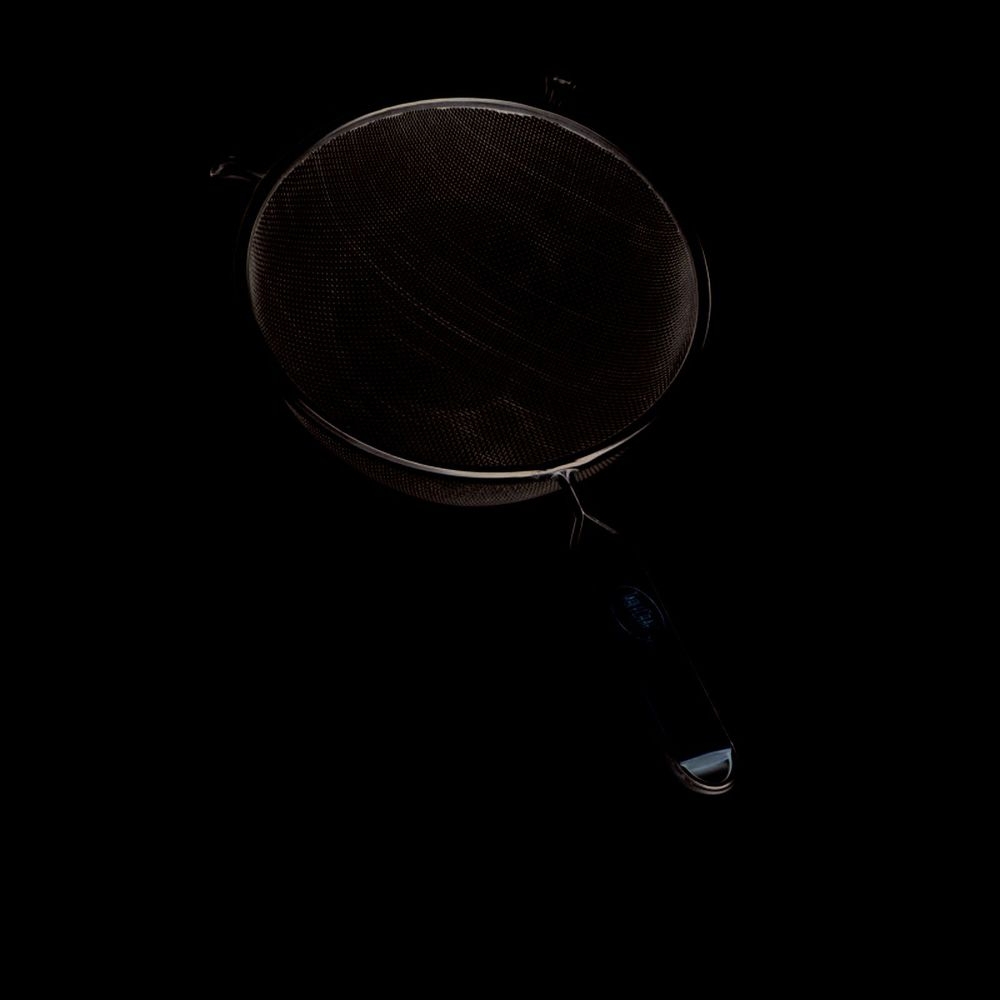 Tablecraft Tin Plated Single Fine Mesh Strainer with Wood Handle, 4 3/4 inch Diameter