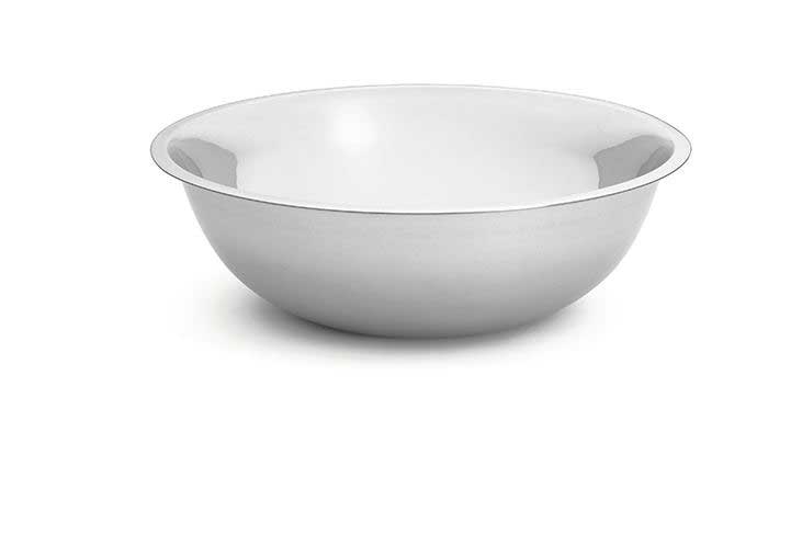 Tablecraft Stainless Steel 0.6 mm Heavyweight Mixing Bowl, 20 Quart Capacity
