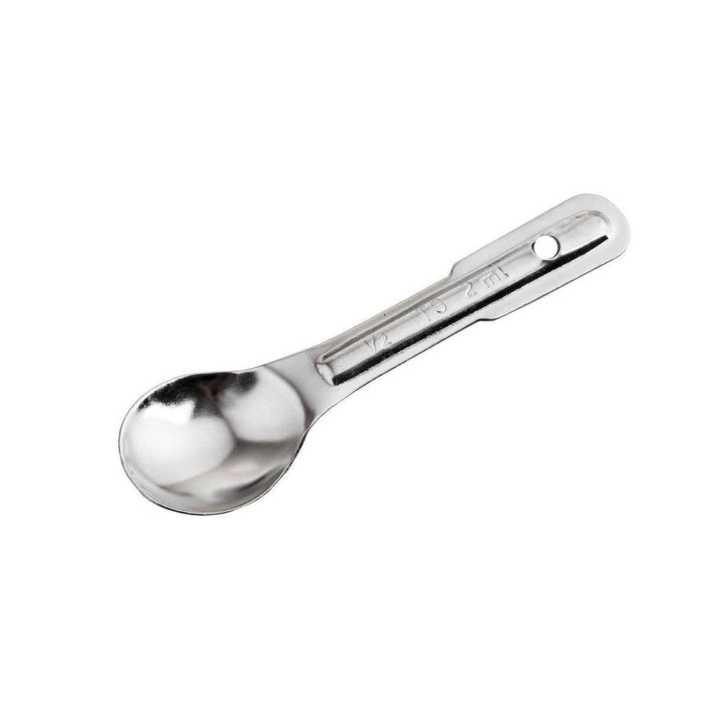 Tablecraft 1/2 Size Stainless Steel Measuring Teaspoon, 4 x 1.0625 x 0.25 inch