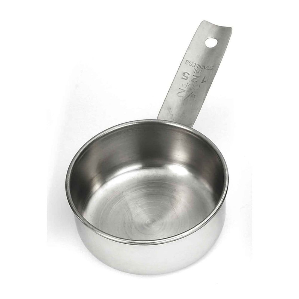 Tablecraft Stainless Steel 1/2 Size Measuring Cup, 5.25 x 2.75 x 1.375 inch