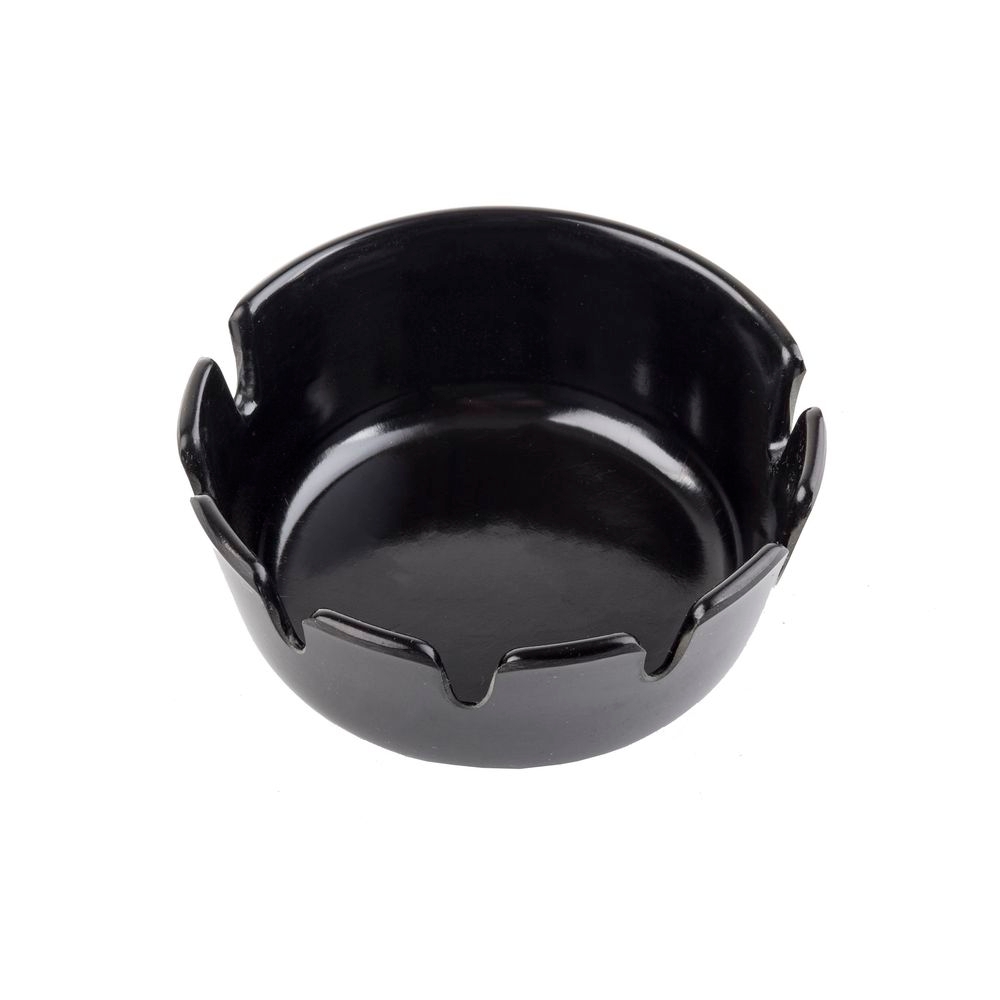 Tablecraft Bakelite Black Round Deepwell Ashtray, 4.125 x 4.125 x 1.75 inch -- 6 per case