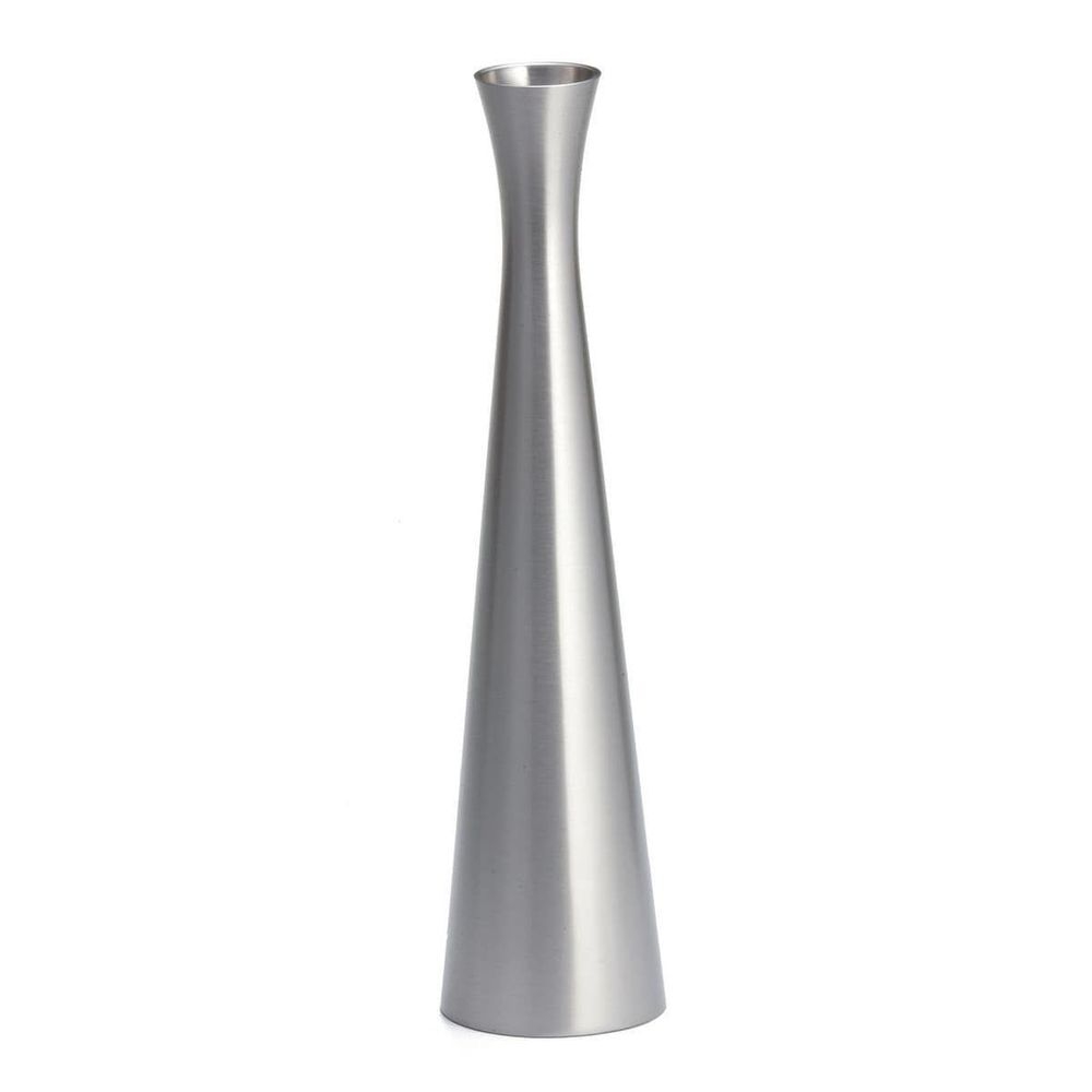 Tablecraft Stainless Steel Brushed Flower Vase, 8 inch
