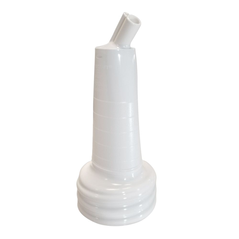 Tablecraft PourMaster White High Density Polyethylene Replacement Long Neck with Integrated Spout Fits N32A, N32VW Pourer, 3.5 x 3.5 x 8.25 inch