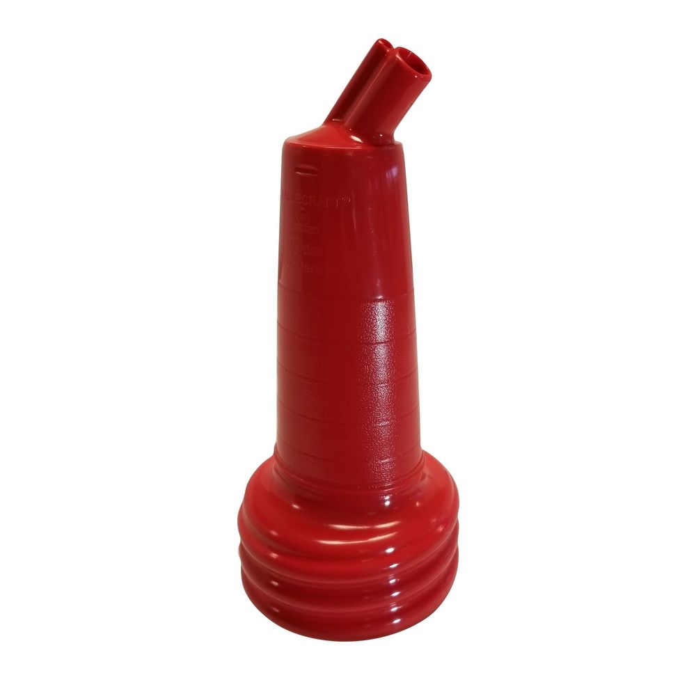 Tablecraft PourMaster Red High Density Polyethylene Replacement Long Neck with Integrated Spout Fits N32A, N32R Pourer, 3.5 x 3.5 x 8.25 inch