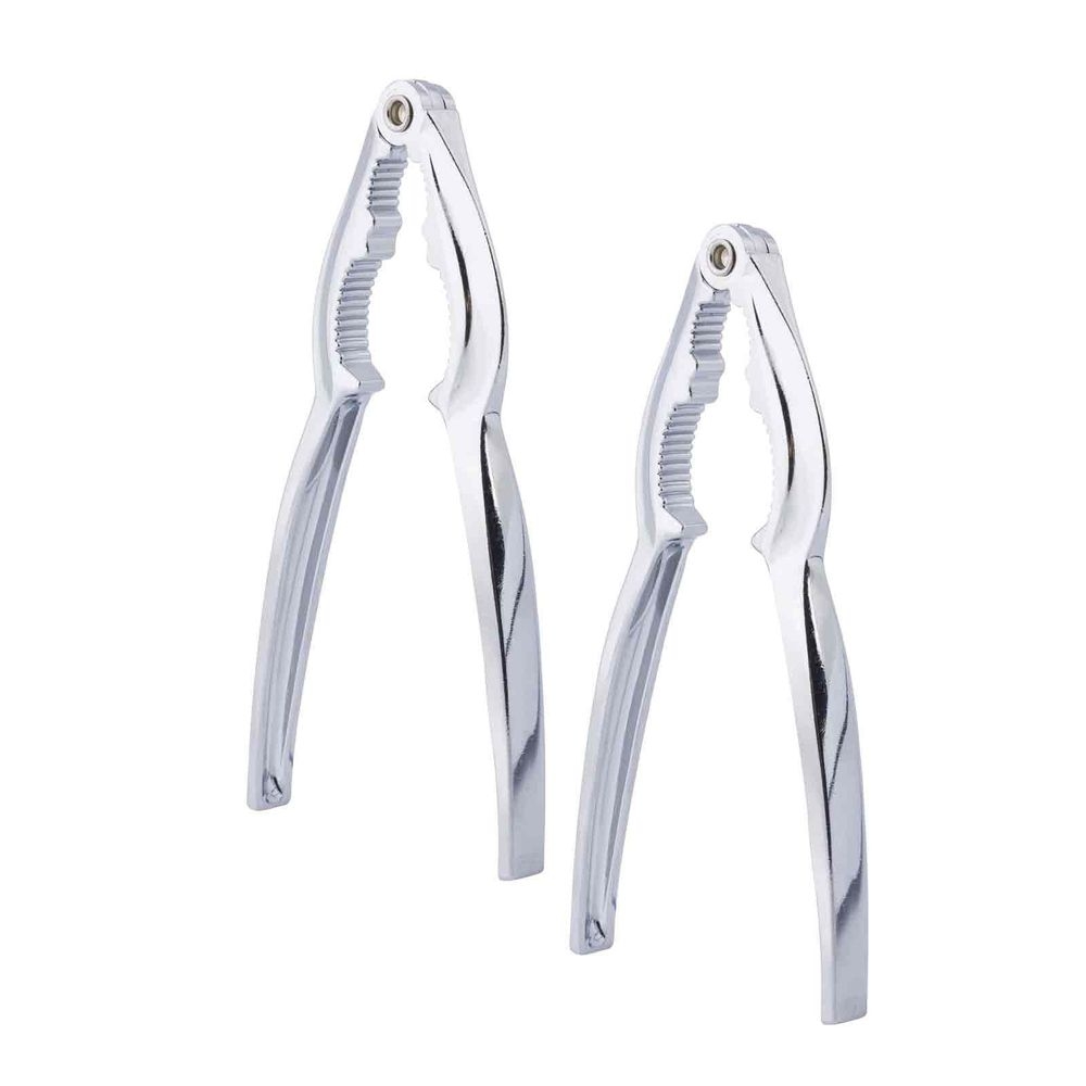 Tablecraft 6 x 1.5 x 0.5 inch Chrome Plated Double Jaw Lobster Cracker, 2 count -- 6 per case