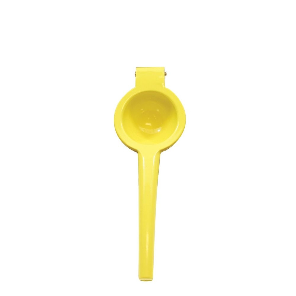 Tablecraft Zinc Alloy Coated Yellow Citrus Squeezer, 8.75 x 2.875 x 2 inch