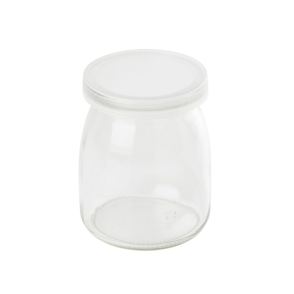 Tablecraft 6 Ounce Glass Single Serve Jar with Lid, 12 count