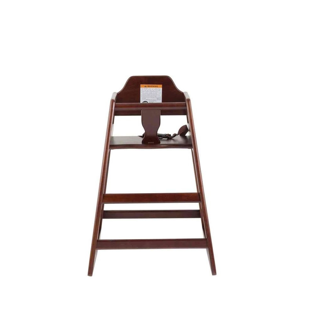 Tablecraft Mahogany Wood Finish Assembled High Chair, 19.75 x 19.75 x 29 inch